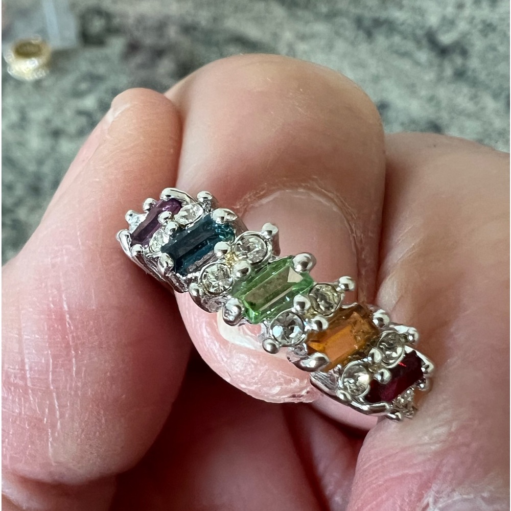 🌈 Rainbow earrings and Ring
